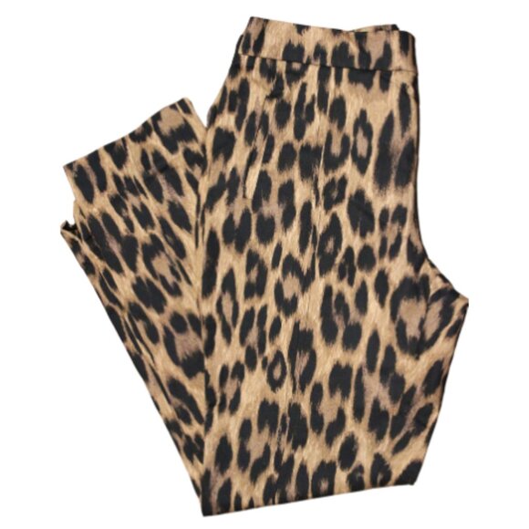 Joe Fresh Leopard Print Straight Leg Pants - Picture 1 of 4